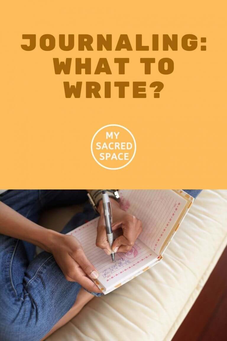 Journaling What to Write? My Sacred Space Design